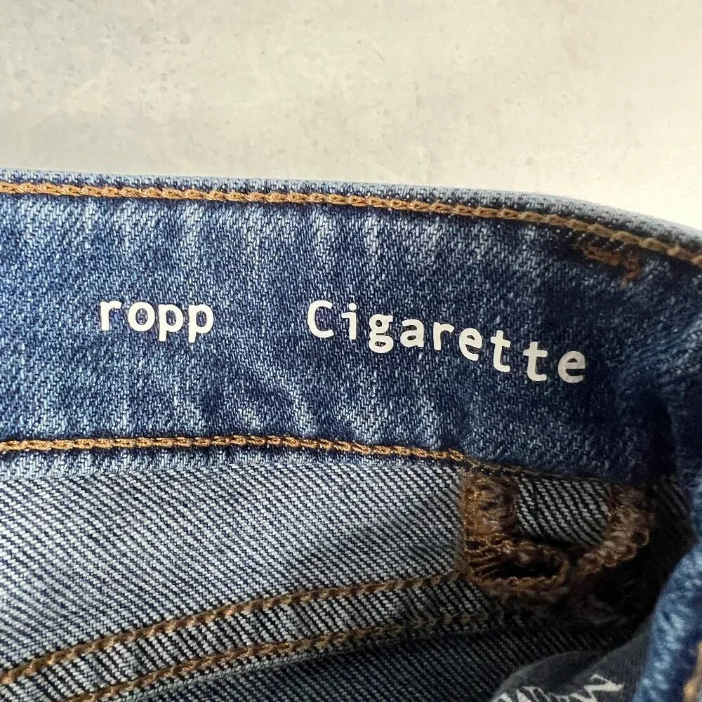 Max Mara Jeans Women's 29x29* Weekend Cropped Cigarette Skinny Blue Denim Tag 8